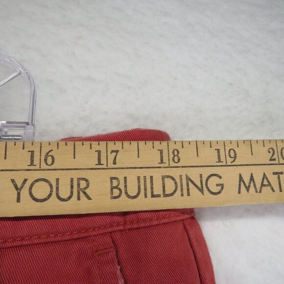 J Crew Jeans Womens Sz 14 Rust Red Waverly Chino Pants Factory Frayed Edges - Picture 7 of 11
